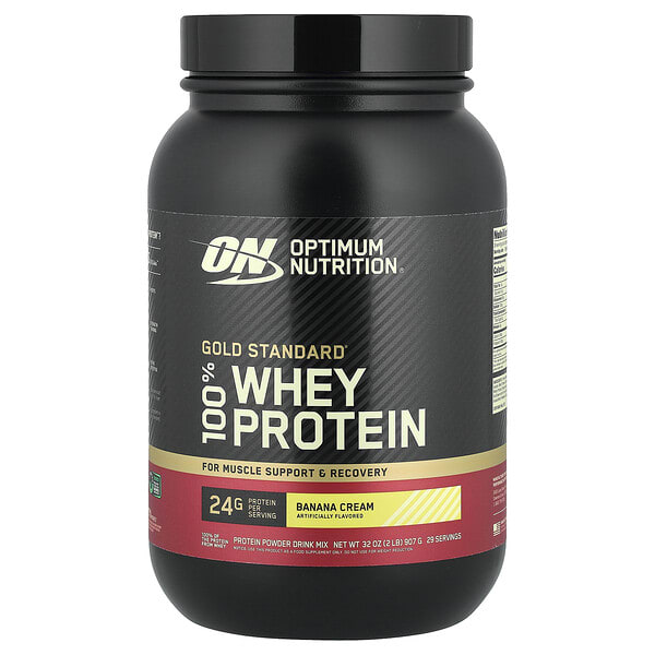 Optimum Nutrition, Gold Standard® 100% Whey Protein, Banana Cream, 2 lb (907 g)