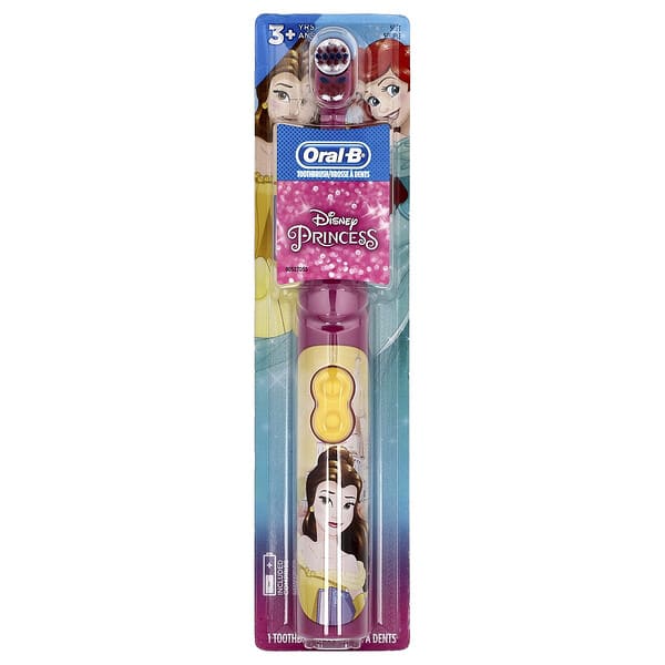 Oral-B, Хүүхдийн, Battery Power Toothbrush, Soft, 3+ Years, Disney Princess, 1 Toothbrush
