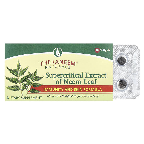 Organix South, TheraNeem® Naturals, Supercritical Extract of Neem Leaf, 8 мг, 30 зөөлөн капсул