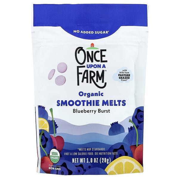 Once Upon A Farm, Organic Smoothie Melts, Toddler, Blueberry Burst, 1 oz (28 g)