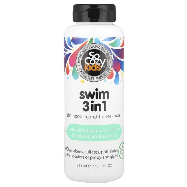 SoCozy, Хүүхдийн, Swim 3 in 1, Shampoo, Conditioner, Wash, 10.5 fl oz (311 ml)