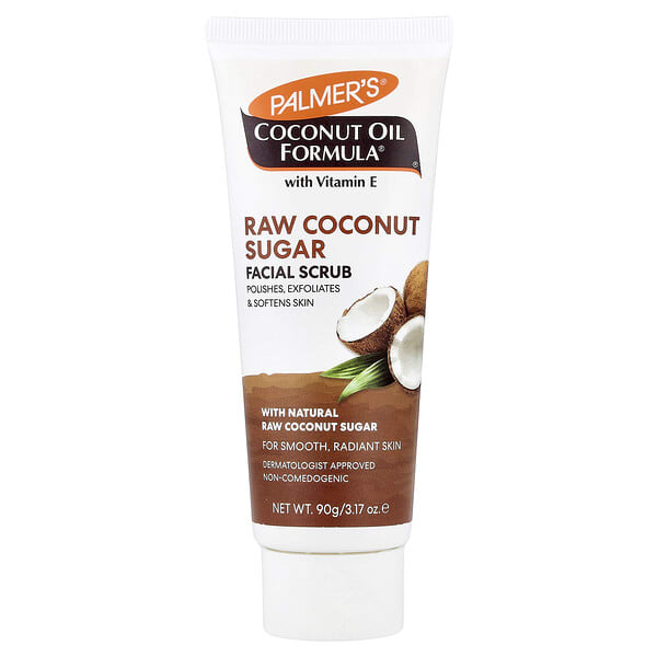 Palmer's, кокосын тос найрлага®, With Vitamin E, Raw Coconut Sugar Facial Scrub, 3.17 oz (90 g)