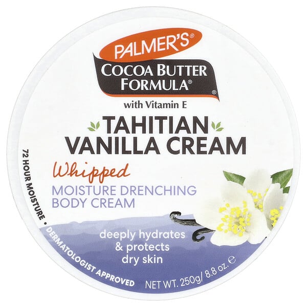 Palmer's, Cocoa Butter Formula® with Vitamin E, Whipped Moisture Drenching Body Cream, Tahitian Vanilla, 8.8 oz (250 g)