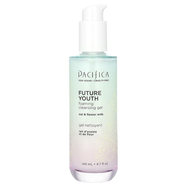 Pacifica, Future Youth, Foaming Cleansing Gel, Oat & Flower Milk, 4.7 fl oz (140 ml) (Discontinued Item)