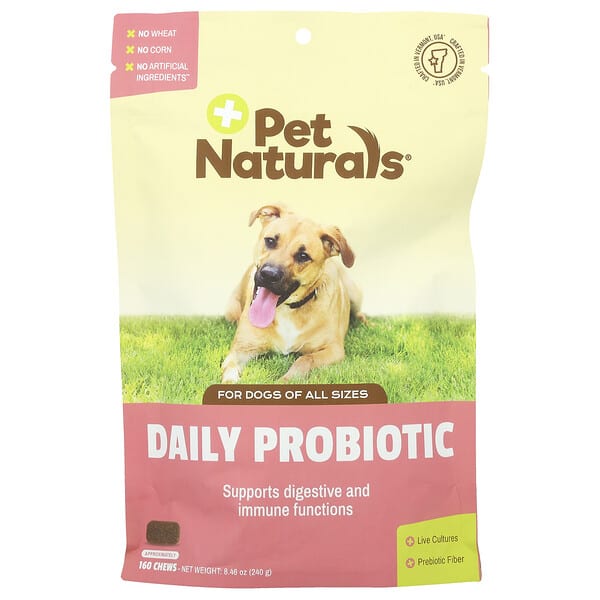 Pet Naturals, Daily Пробиотик, For Dogs, 160 Chews, 8.46 oz (240 g)