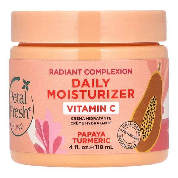 Petal Fresh, цэвэр, Radiant Complexion Daily Moisturizer, Papaya Turmeric, 4 fl oz (118 ml) (Discontinued Item)