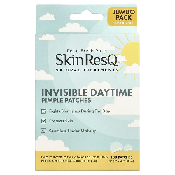 Petal Fresh, SkinResQ™ Natural Treatments, Invisible Daytime Pimple Patches, 108 Patches