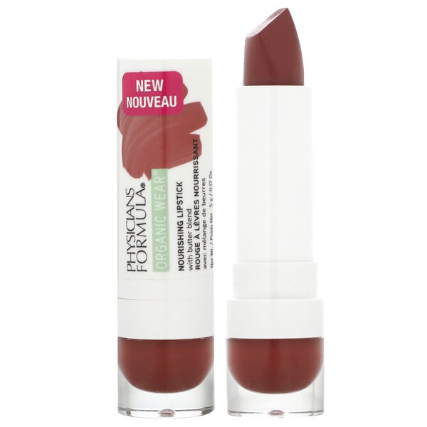 Physicians Formula, Organic Wear, Nourishing Lipstick With Butter Blend, PF11074 Spice, 0.17 oz (5 g)