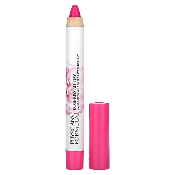 Physicians Formula, Rosé Kiss All Day, Glossy Lip Color, 1711505 She's A Wild Rose, 0.15 oz (4.3 g) (Discontinued Item)