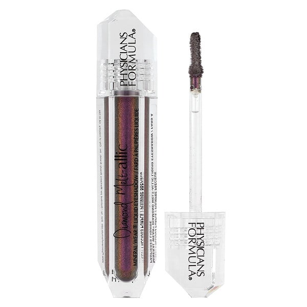 Physicians Formula, Mineral Wear, Diamond Melt-allic Liquid Eyeshadow, 1712259 Precious Purple, 0.09 fl oz (2.8 ml) (Discontinued Item)