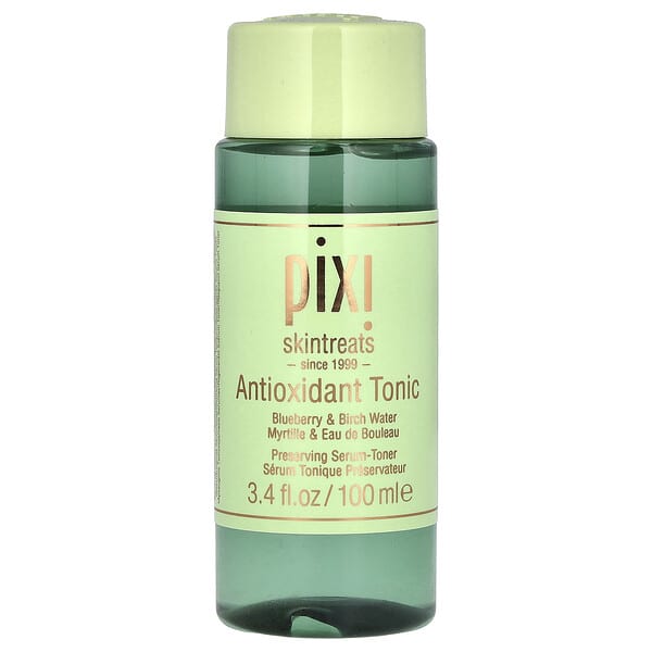 Pixi Beauty, Skintreats, Antioxidant Tonic, Preserving Serum-Toner, Blueberry & Birch Water, 3.4 fl oz (100 ml) (Discontinued Item)