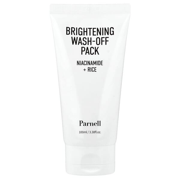 Parnell, Niacinamide Rice Brightening Wash Off Pack, 3.38 fl oz (100 ml)