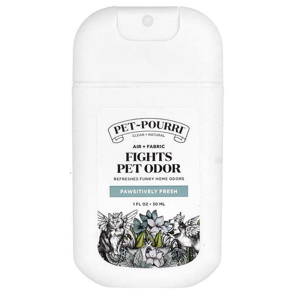 Poo-Pourri, Pet-Pourri™, Pet Odor Freshener, Air + Fabric, Pawsitively Fresh, 1 fl oz (30 ml)