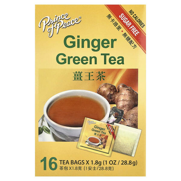 Prince of Peace, Цагаан гаа Ногоон цай, 16 Tea Bags, 1 oz (28.8 g) (Discontinued Item)