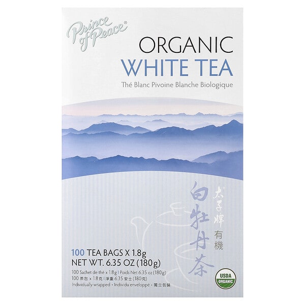 Prince of Peace, Organic White Tea, 100 Tea Bags, 6.35 oz (180 g)