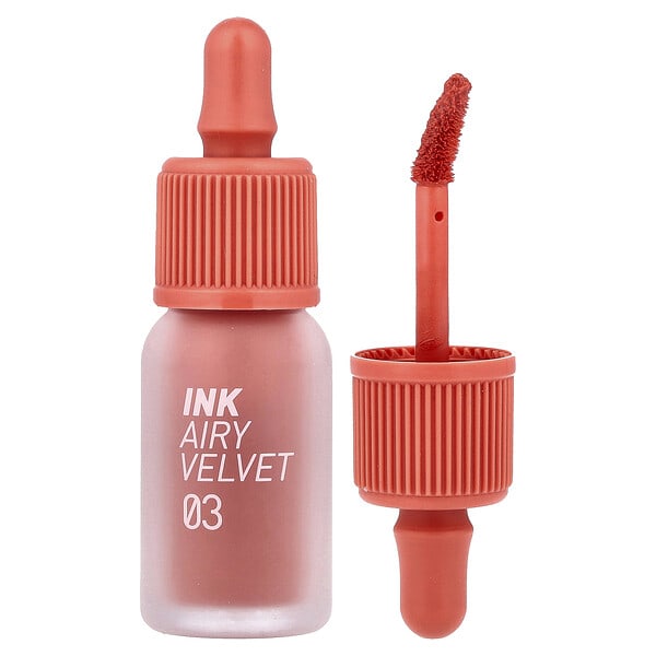 Peripera, Ink Airy Velvet Tint, 03 Cartoon Coral, 0.14 oz (4 g)