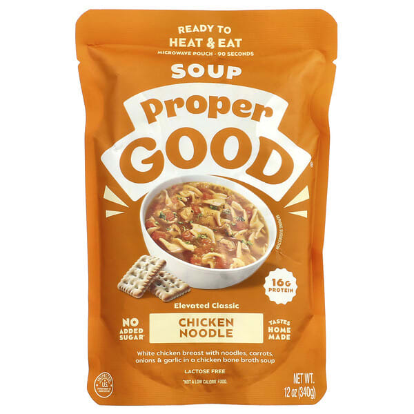Proper Good, Ready To Heat & Eat, Chicken Noodle Soup, 12 oz (340 g)