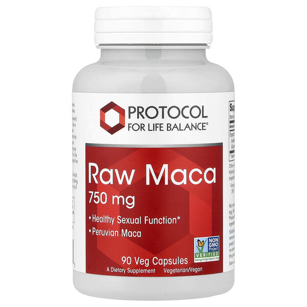 Protocol for Life Balance, Raw мака, 750 мг, 90 ширхэг капсул