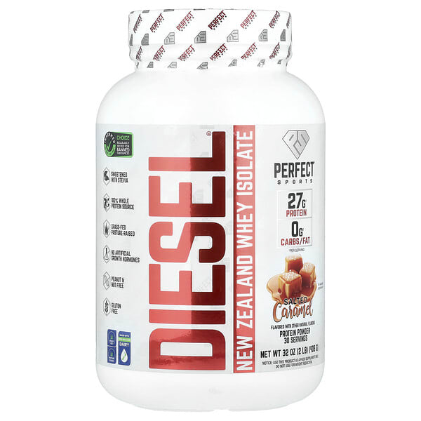 PERFECT Sports, Diesel®, New Zealand Whey Isolate, Salted Caramel, 2 lb (908 g)