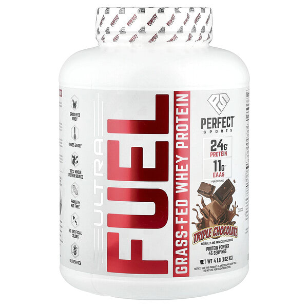 PERFECT Sports, Ultra Fuel, Grass-Fed шар сүүний уураг, Triple Chocolate, 4 lb (1.82 kg)