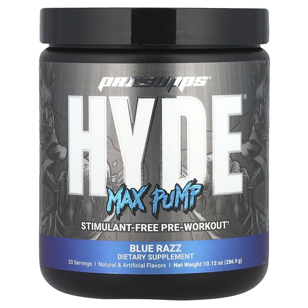ProSupps, Hyde®, Max Pump, Pre-Workout, Blue Razz, 10.12 oz (286.9 g)