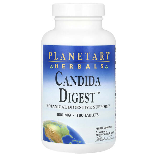 Planetary Herbals, Candida Digest™, 180 шахмал