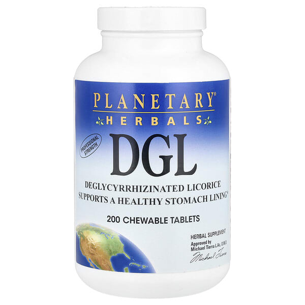 Planetary Herbals, DGL, 380 мг, 200 зажилдаг шахмал