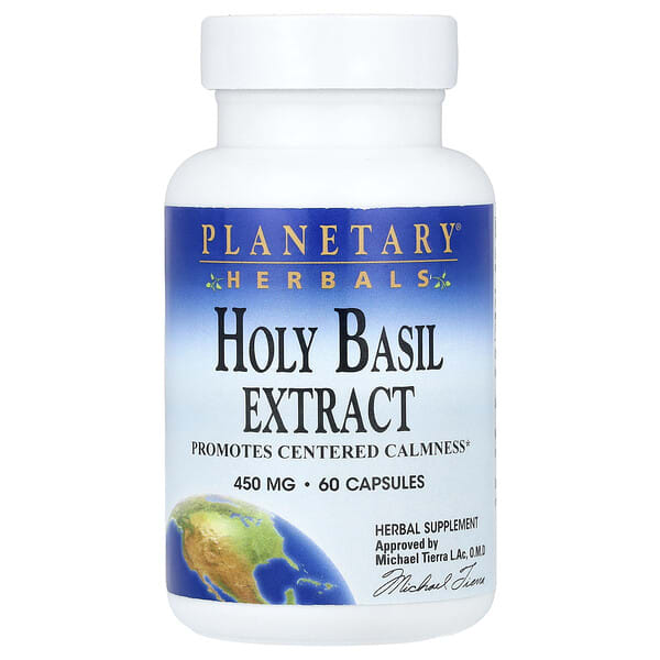 Planetary Herbals, Holy Basil Extract, 450 мг, 60 капсул