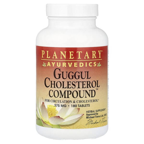 Planetary Herbals, Ayurvedics, Guggul Cholesterol Compound™, 180 шахмал
