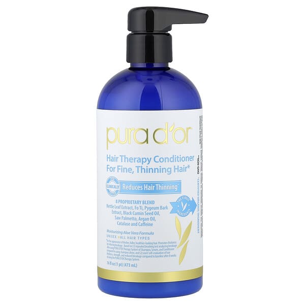 Pura D'or, Hair Therapy Conditioner, For Fine, Thinning Hair, 16 fl oz (473 ml)