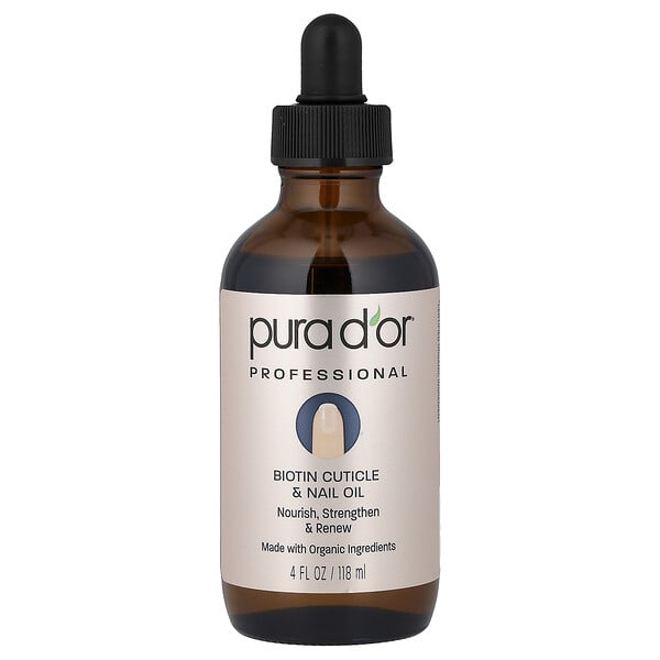 Pura D'or, Professional, Biotin Cuticle & Nail Oil, 4 fl oz (118 ml)