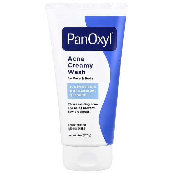 PanOxyl, Acne Creamy Wash, For Face & Body, 6 oz (170 g)