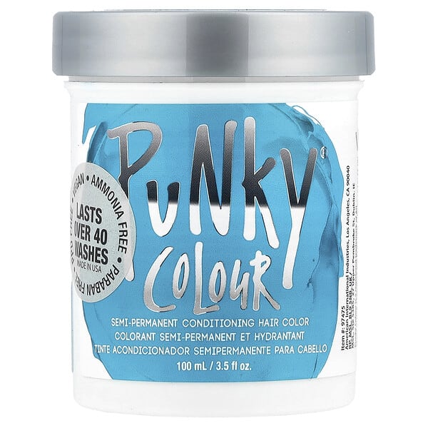 Punky Colour, Semi-Permanent Conditioning Hair Color, Turquoise, 3.5 fl oz (100 ml) (Discontinued Item)
