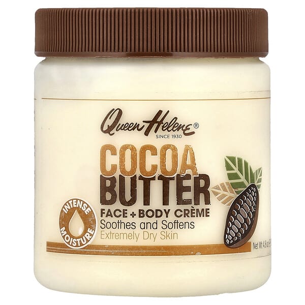Queen Helene, Face + Body Creme, Cocoa Butter, Extremely Dry Skin, 4.8 oz (136 g)