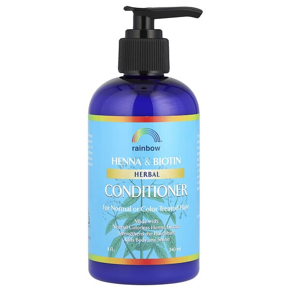 Rainbow Research, Henna & Biotin Herbal Conditioner, For Normal or Color Treated Hair, 8 fl oz (240 ml)