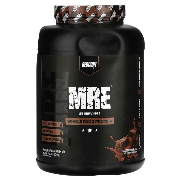 Redcon1, MRE, бүтэн хүнсний Уураг, Fudge Brownie, 7.16 lb (3, 250 g)