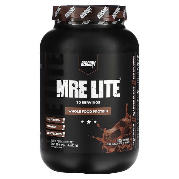 Redcon1, MRE Lite, бүтэн хүнсний Уураг, Fudge Brownie, 2.15 lbs (975 g)