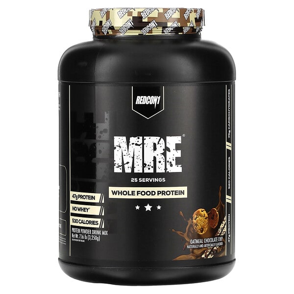 Redcon1, MRE, бүтэн хүнсний Уураг, Oatmeal Chocolate Chip, 7.16 lb (3, 250 g)