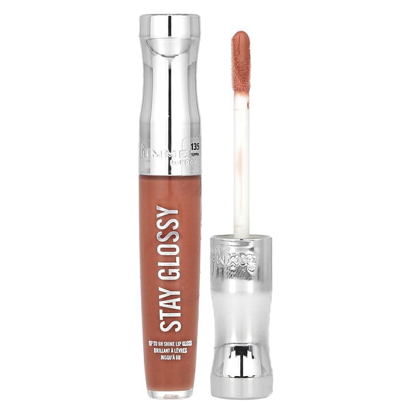 Rimmel London, Stay Glossy Lip Gloss, 135 Sippin, 0.18 fl oz (5.5 ml) (Discontinued Item)