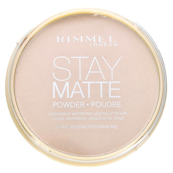 Rimmel London, Stay Matte, Lightweight-Mattifying Powder, 003 байгалийн, 0.49 oz (14 g) (Discontinued Item)