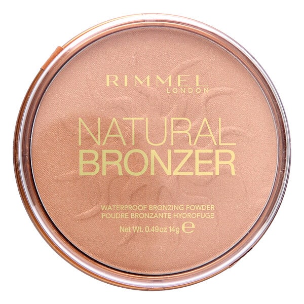 Rimmel London, Natural Bronzer, Waterproof Bronzing Powder, 020 Sunshine, 0.49 oz (14 g) (Discontinued Item)