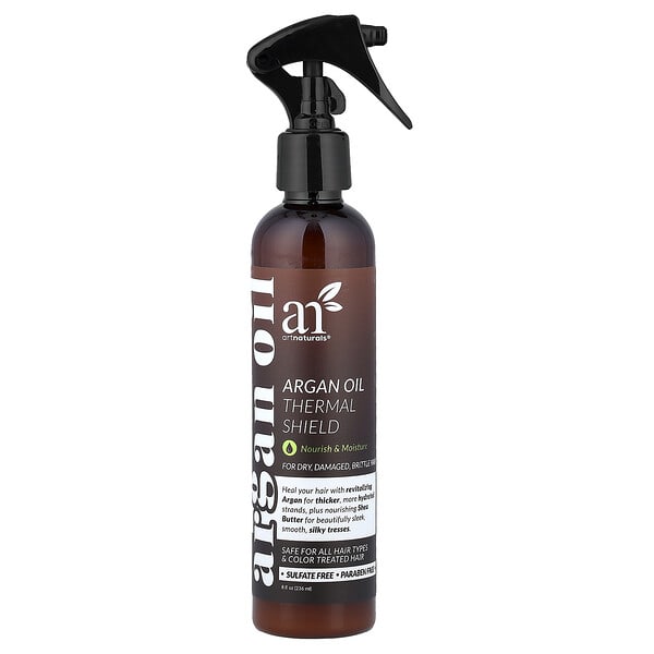 artnaturals, Argan Oil Thermal Shield, For Dry, Damaged, Brittle Hair, 8 fl oz (236 ml)
