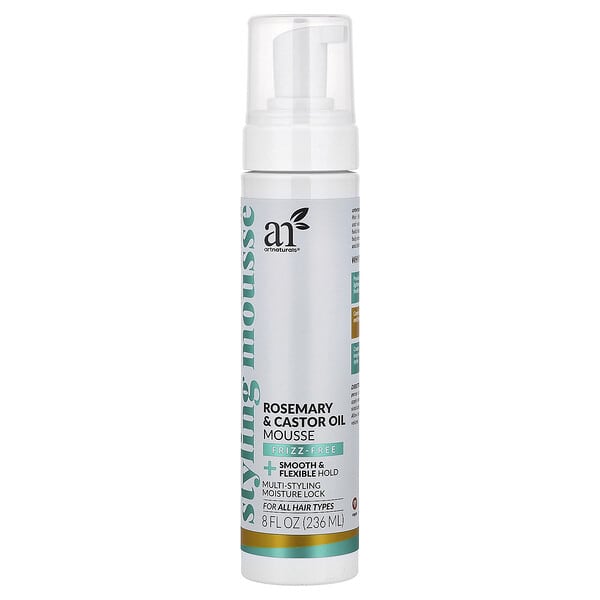 artnaturals, Rosemary & Castor Oil Styling Mousse, For All Hair Types, 8 fl oz (236 ml)
