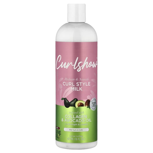 ORS, Curlshow®, Curl Style Milk, Infused With Collagen & Avocado Oil, For Curls & Coils, 16 fl oz (473 ml)