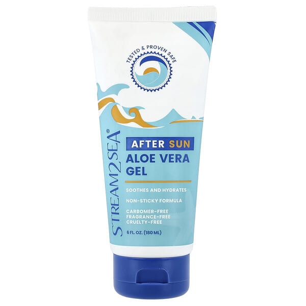 Stream2Sea, After Sun Aloe Vera Gel, Fragrance-Free, 6 fl oz (180 ml) (Discontinued Item)