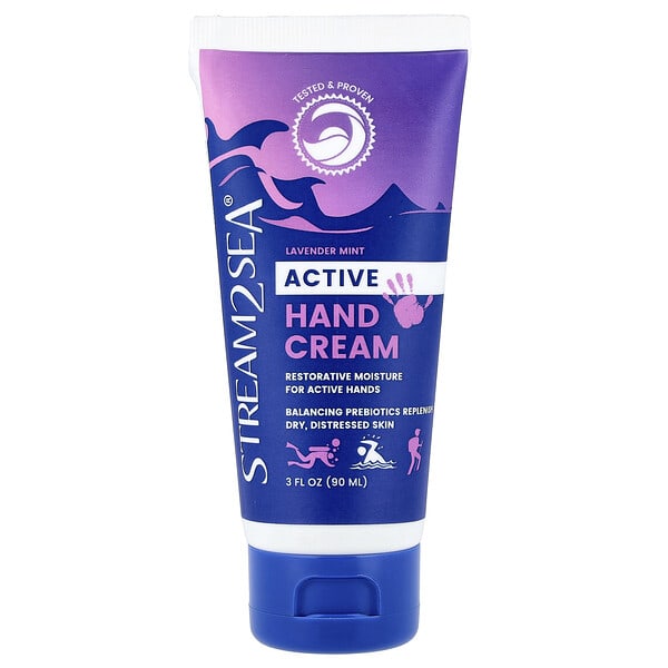 Stream2Sea, Active Hand Cream, Lavender Mint, 3 fl oz (90 ml) (Discontinued Item)