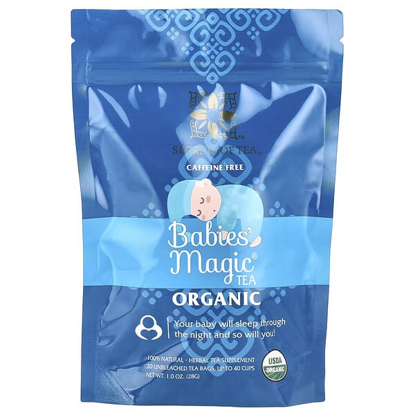 Secrets of Tea, Organic Babies' Magic® Tea, Caffeine Free, 20 Unbleached Tea Bags, 1 oz (28 g)