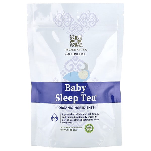 Secrets of Tea, Organic Baby® Sleep Tea, Caffeine Free, 20 Tea Bags, 1 oz (28 g)