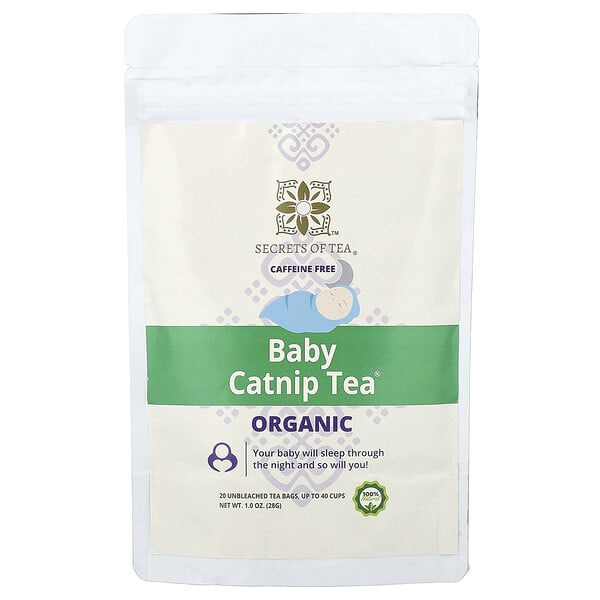 Secrets of Tea, Organic Baby Catnip Tea®, Caffeine Free, 20 Unbleached Tea Bags, 1 oz (28 g)