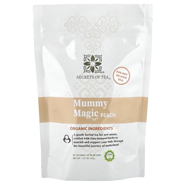 Secrets of Tea, Mummy Magic® Tea, Peach, 20 Tea Bags, 1.47 oz (41 g)